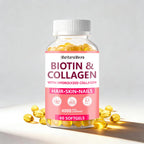 Biotin & Collagen Softgels - Healthy Hair Skin & Nails | 60 Softgels | Dropship