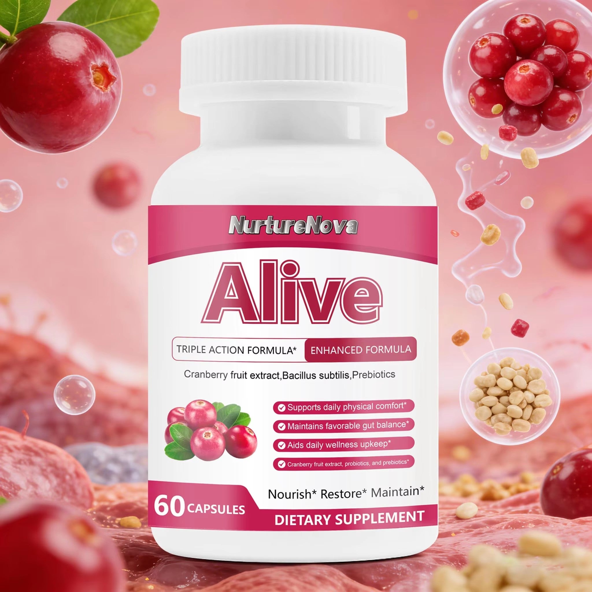 Alive Capsules-Support Gut Balance & Wellness|60ct|Dropship