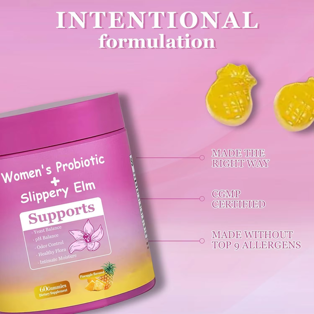 Women's Intimate Probiotic Gummies - Flora & Moisture Support | 60ct | Dropship