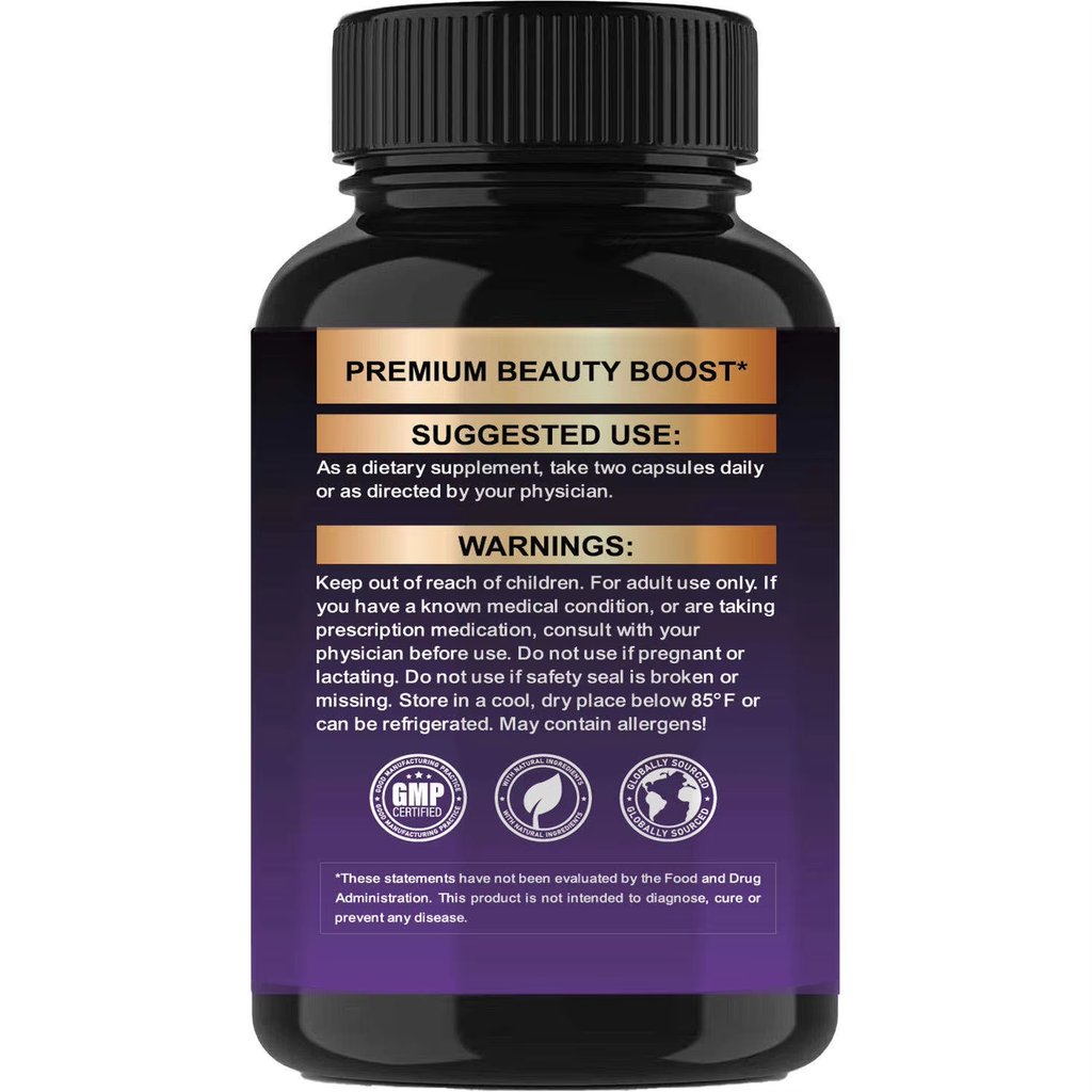Biotin Collagen Keratin Beauty Complex Capsules-Support Healthy Hair Skin|60 Capsules|Dropship