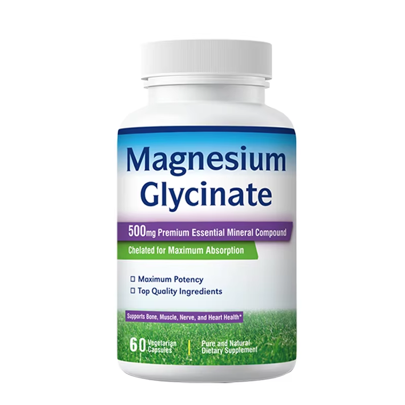 Magnesium Glycinate Capsules - Support Heart Health |60 Veg Caps|Dropship