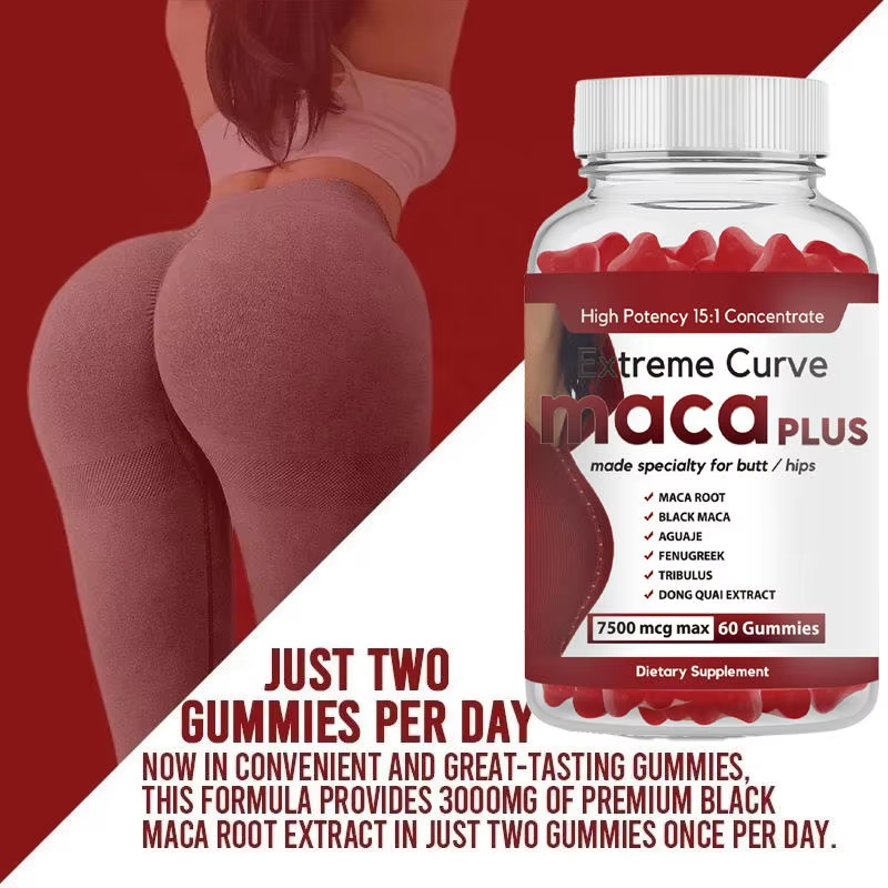 Maca Plus Gummies - Butt & Hips Curve Support | 7500mcg 60 Gummies | Dropship