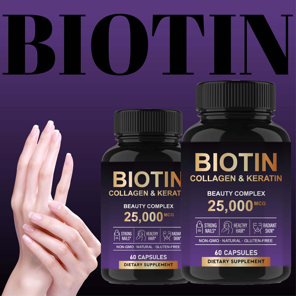 Biotin Collagen Keratin Beauty Complex Capsules-Support Healthy Hair Skin|60 Capsules|Dropship