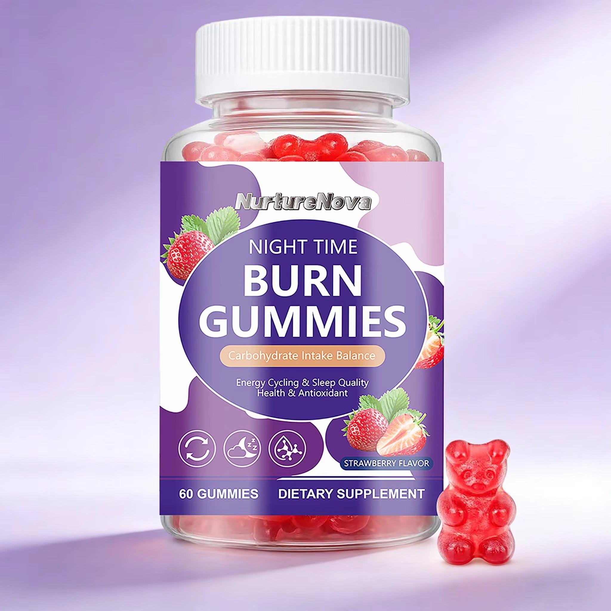 Night Time Burn Gummies - Energy & Sleep Support | 60 Gummies | Dropship