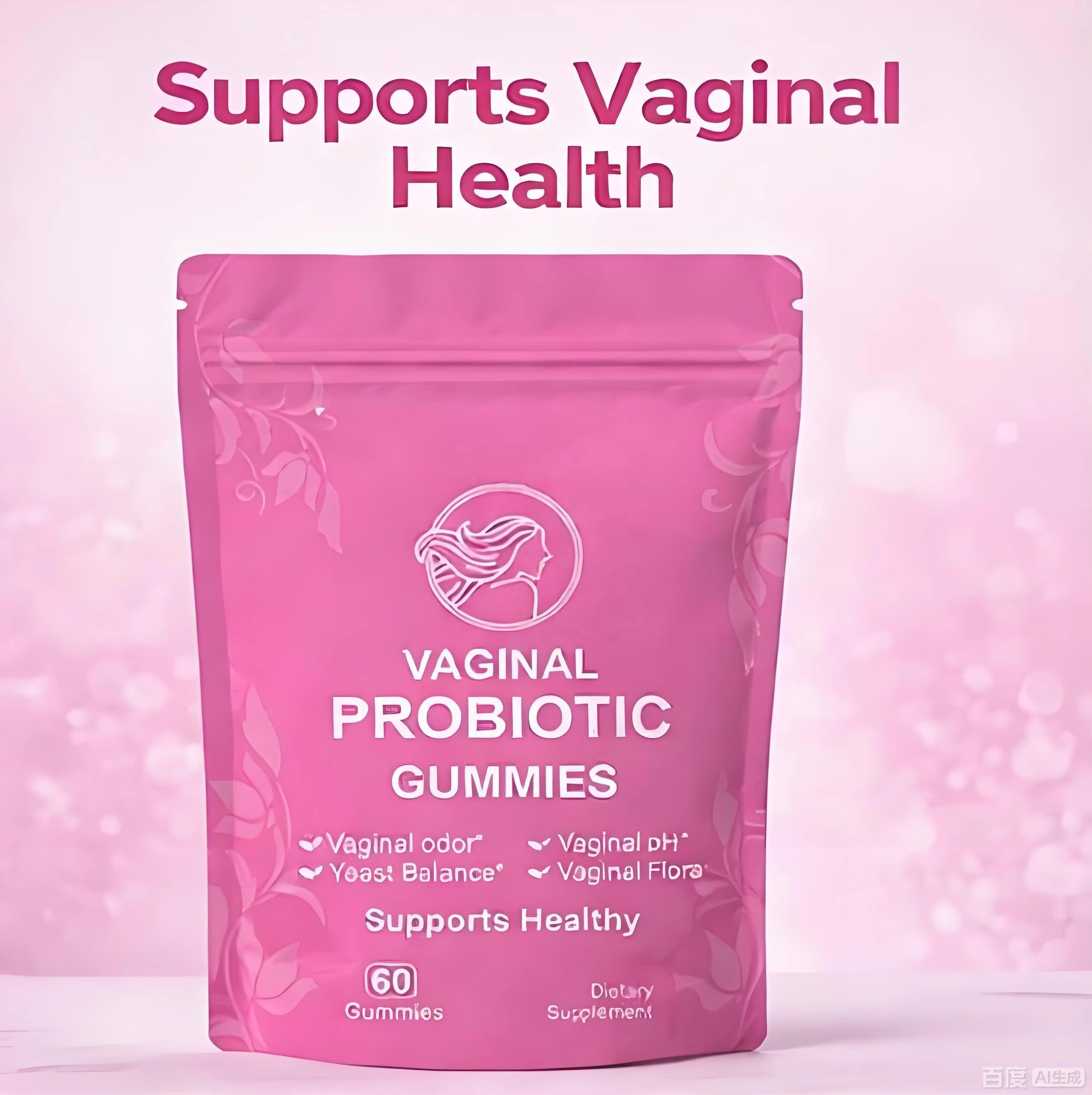Women's Probiotic Gummies - pH Balance |60ct Strawberry|Dropship