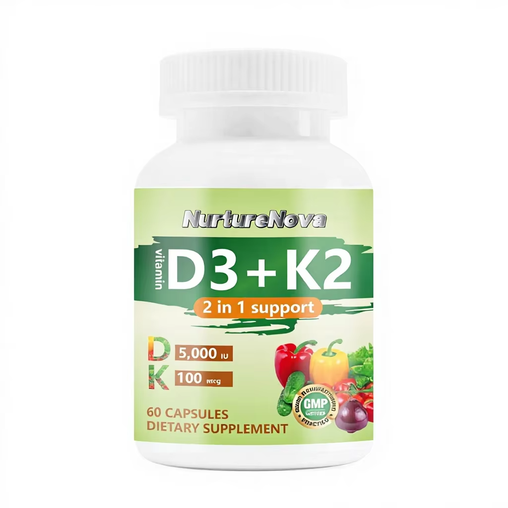 Vitamin D3 K2 Capsules - Body Health Support |60 Capsules|Dropship