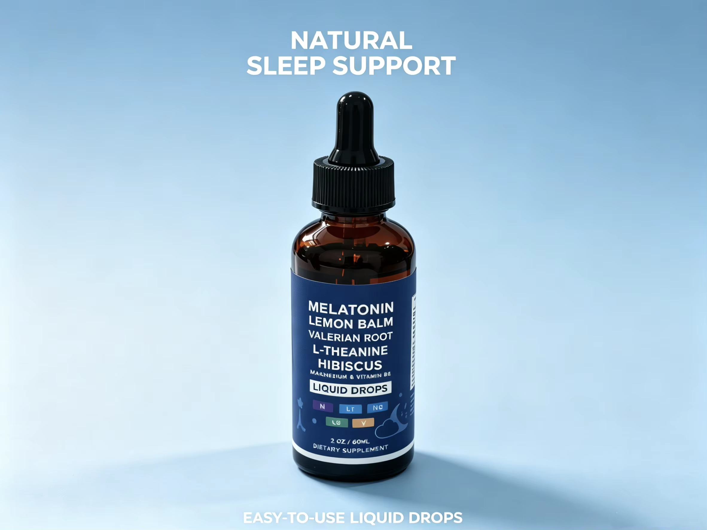 Melatonin Liquid Drops - Night Rest & Relax Support | 60ml | Dropship