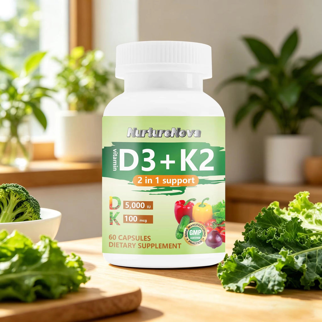 Vitamin D3 K2 Capsules - Body Health Support |60 Capsules|Dropship