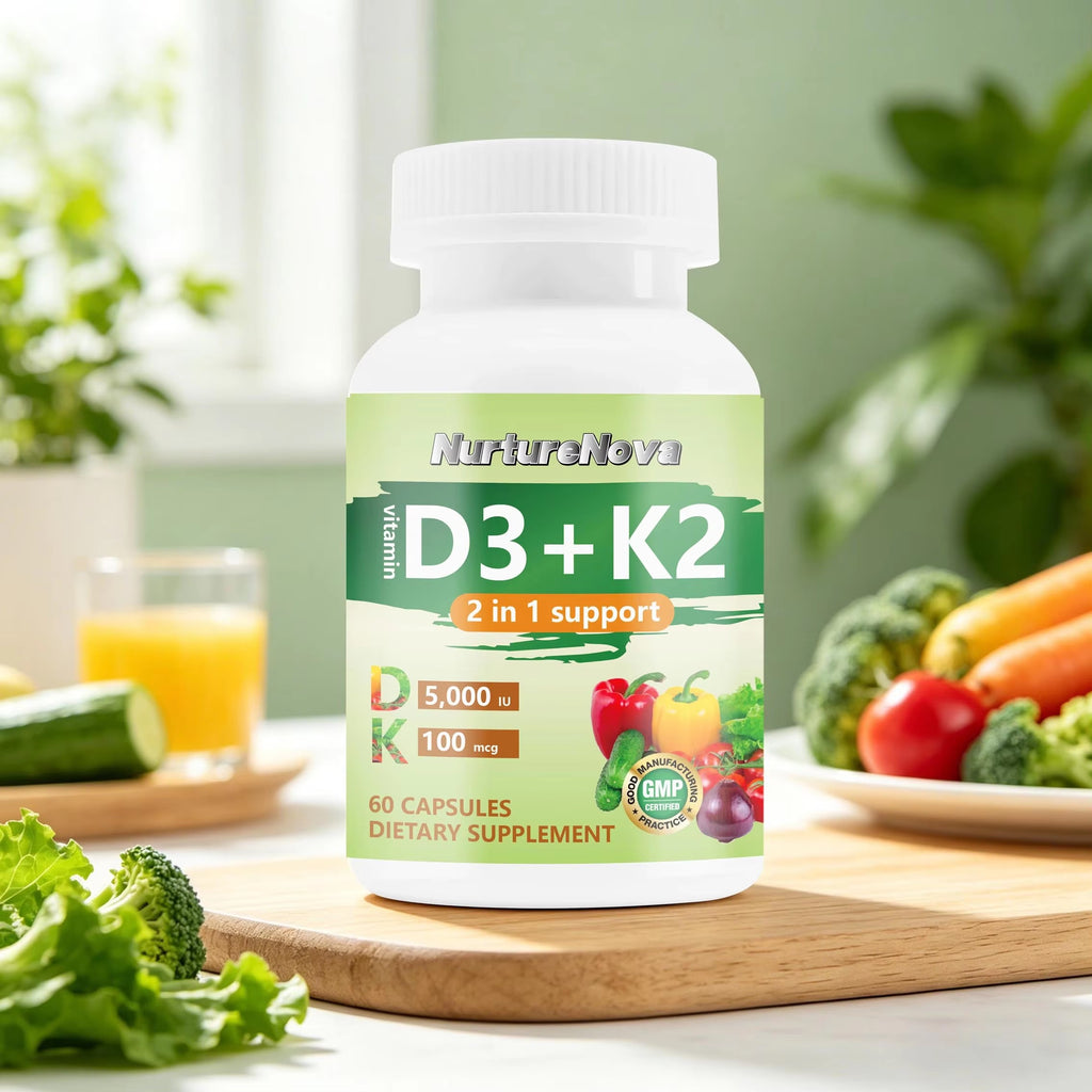 Vitamin D3 K2 Capsules - Body Health Support |60 Capsules|Dropship