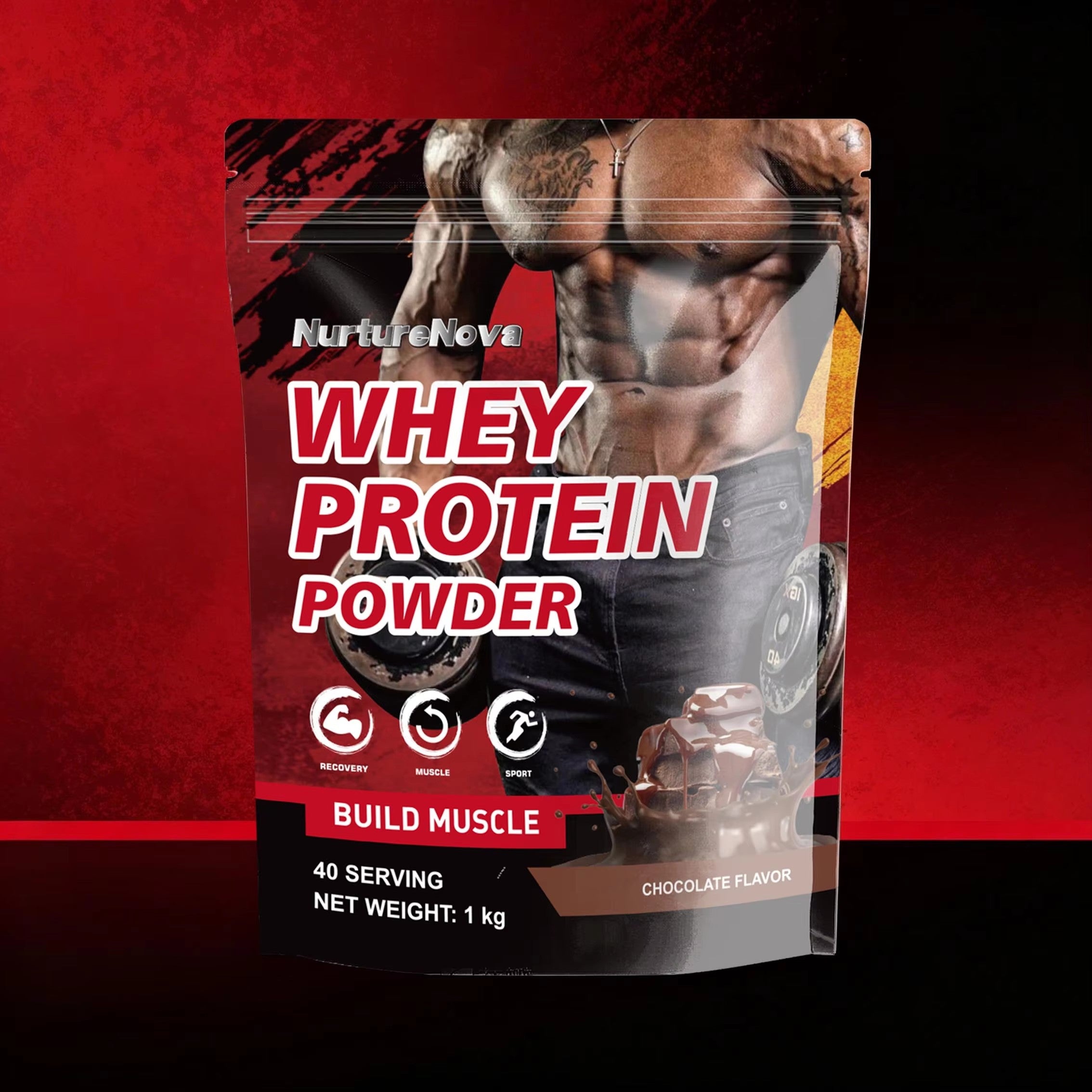 Chocolate Whey Protein Powder - Build Muscle | 1kg |Dropship