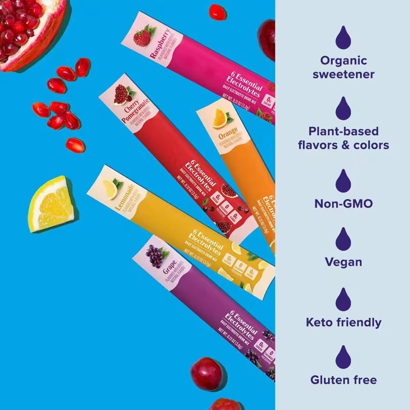 6 Essential Electrolytes Drink Mix - Hydration Support | 20 Stickpacks | Dropship