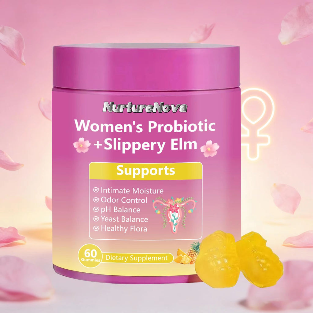 Women's Probiotic Slippery Elm Gummies - Intimate pH Balance | 60 Count | Dropship