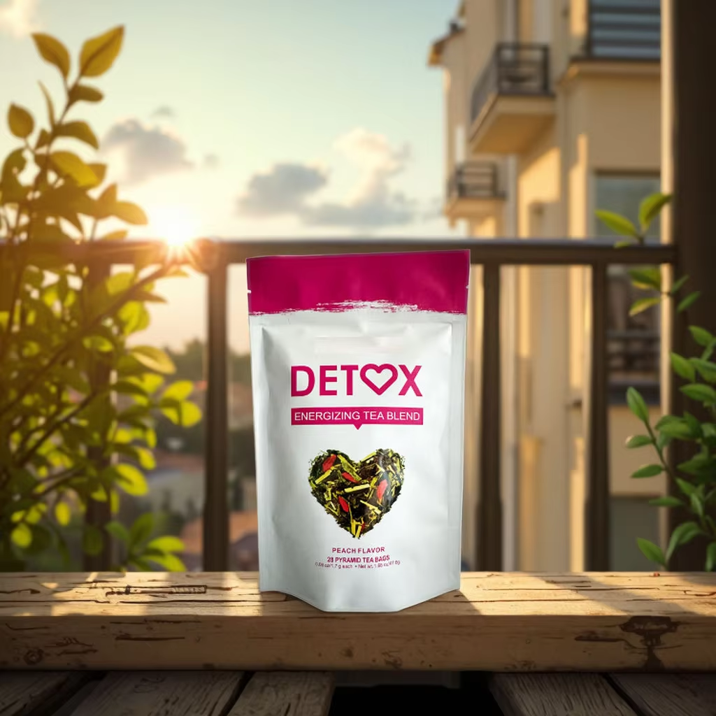 Peach Detox Energizing Tea - Body Cleanse Support |28 Bags|Dropship