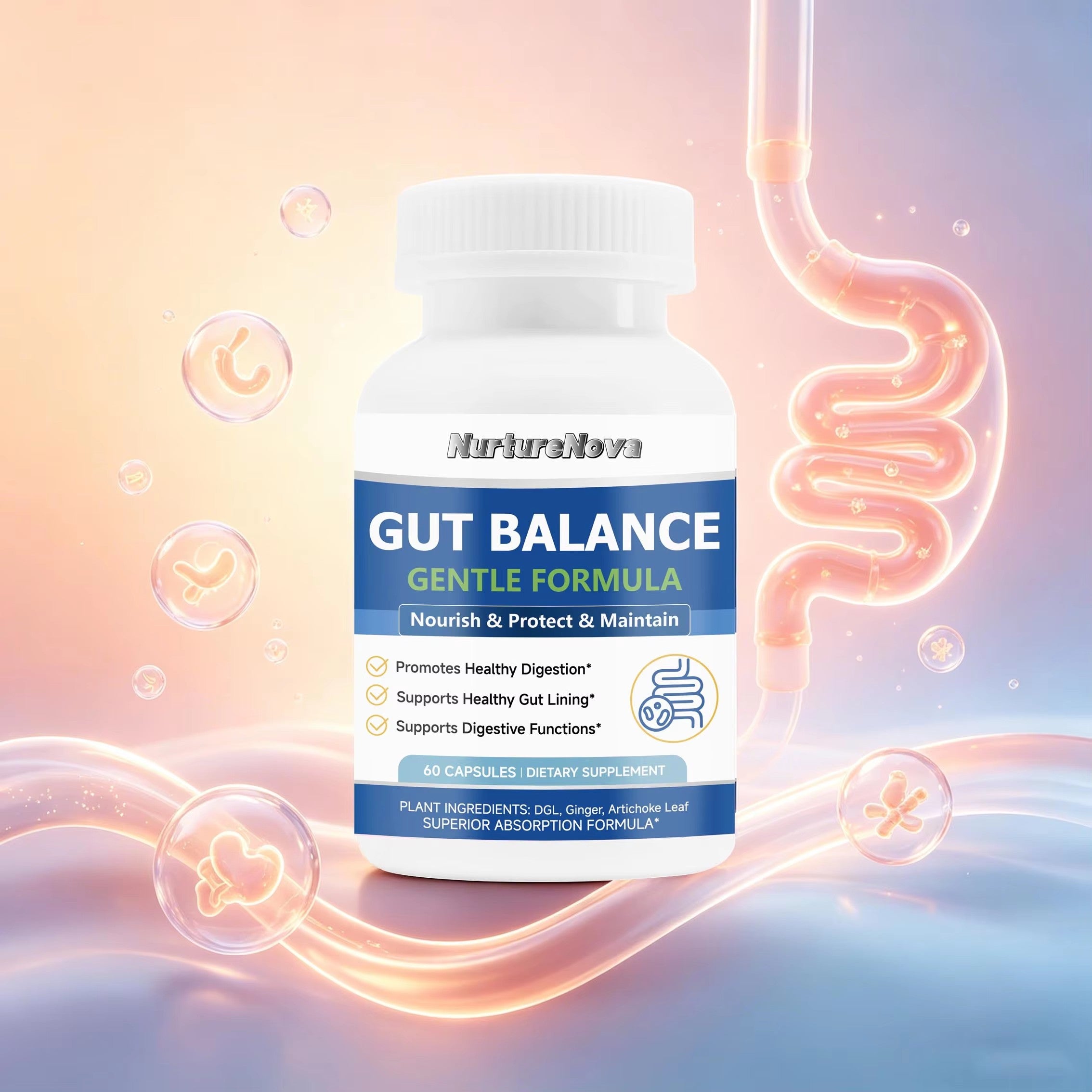 Gut Balance Capsules-Support Healthy Digestion|60ct|Dropship