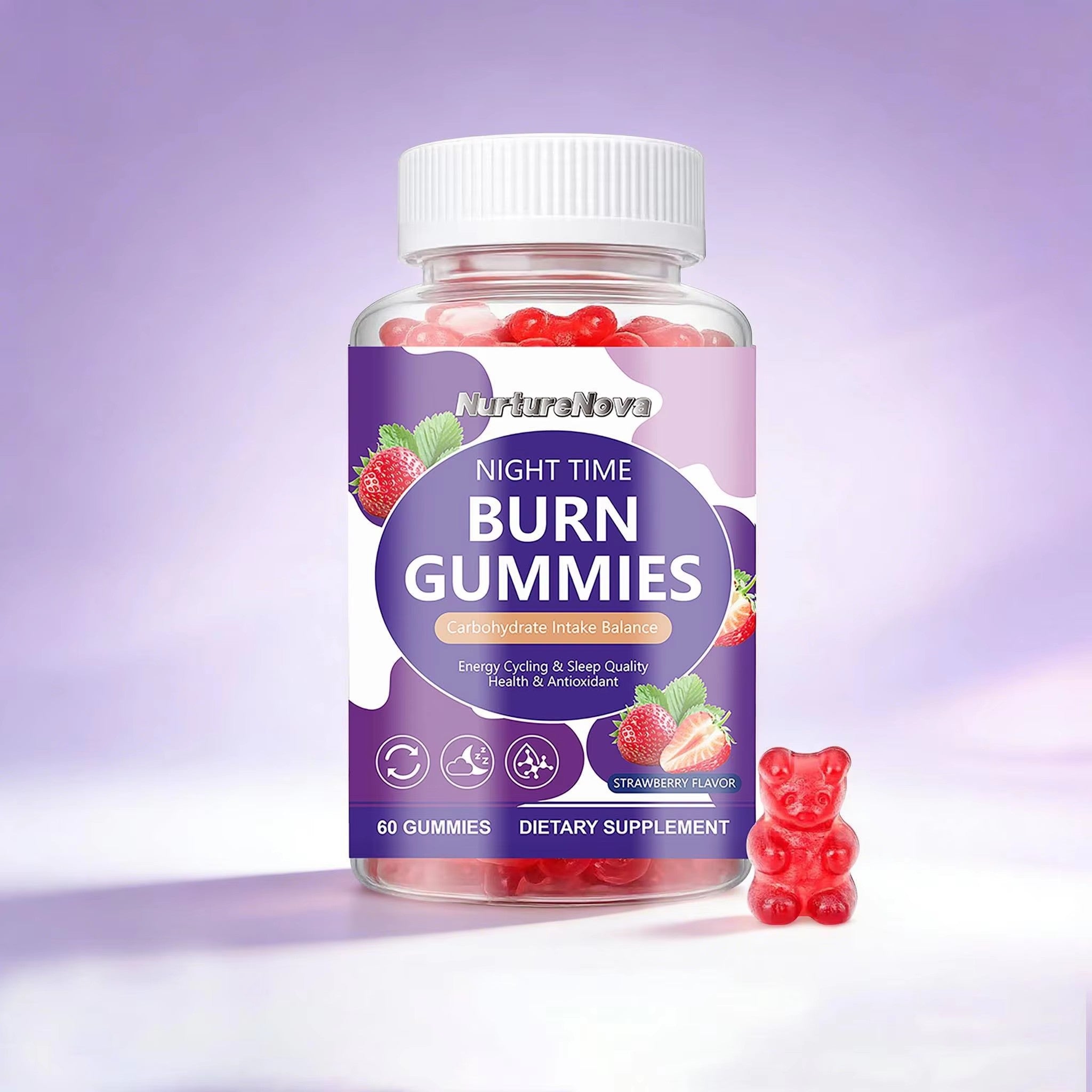Night Time Burn Gummies - Energy & Sleep Support | 60 Gummies | Dropship