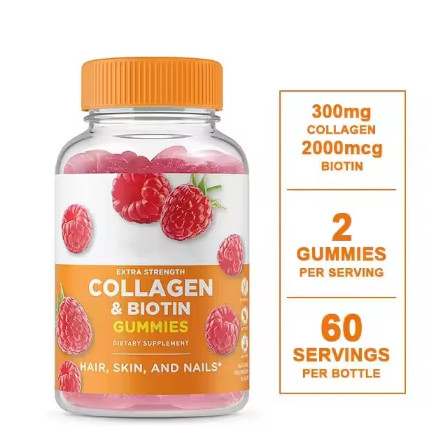 Collagen & Biotin Gummies - Hair Skin & Nail Support |60 Count|Dropship