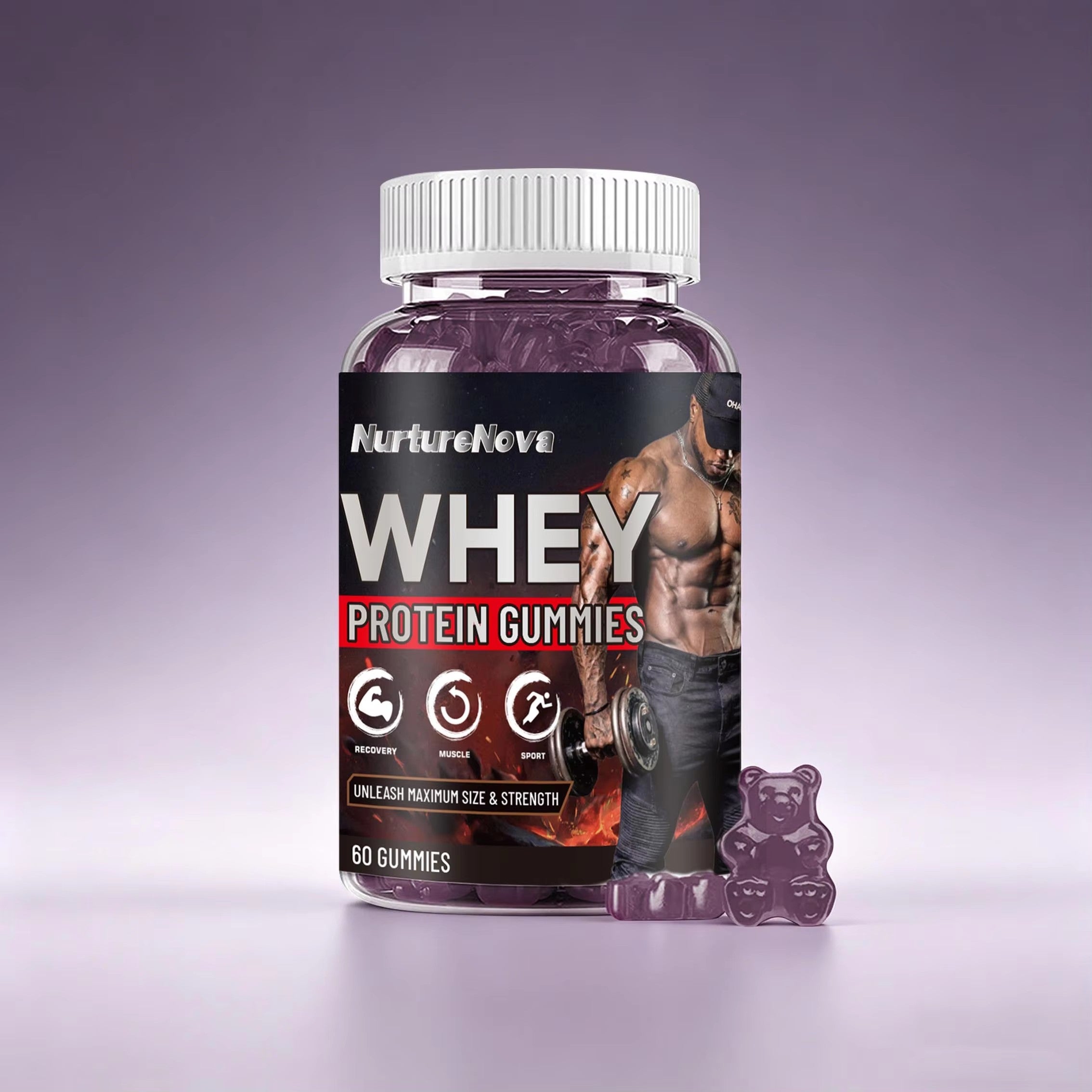 Whey Protein Gummies - Build Muscle|60 Gummies|Dropship