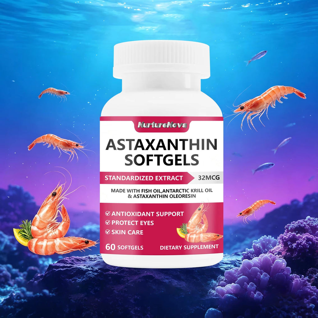 Astaxanthin Softgels - Eye & Skin Care Support |60 Softgels|Dropship