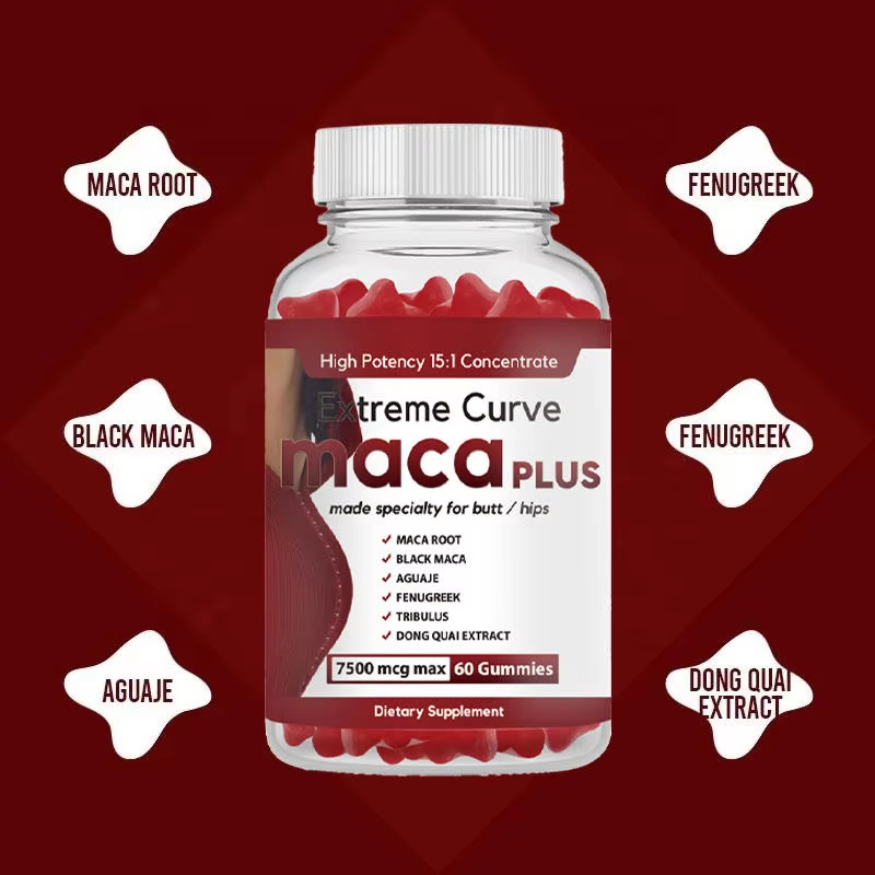 Maca Plus Gummies - Butt & Hips Curve Support | 7500mcg 60 Gummies | Dropship