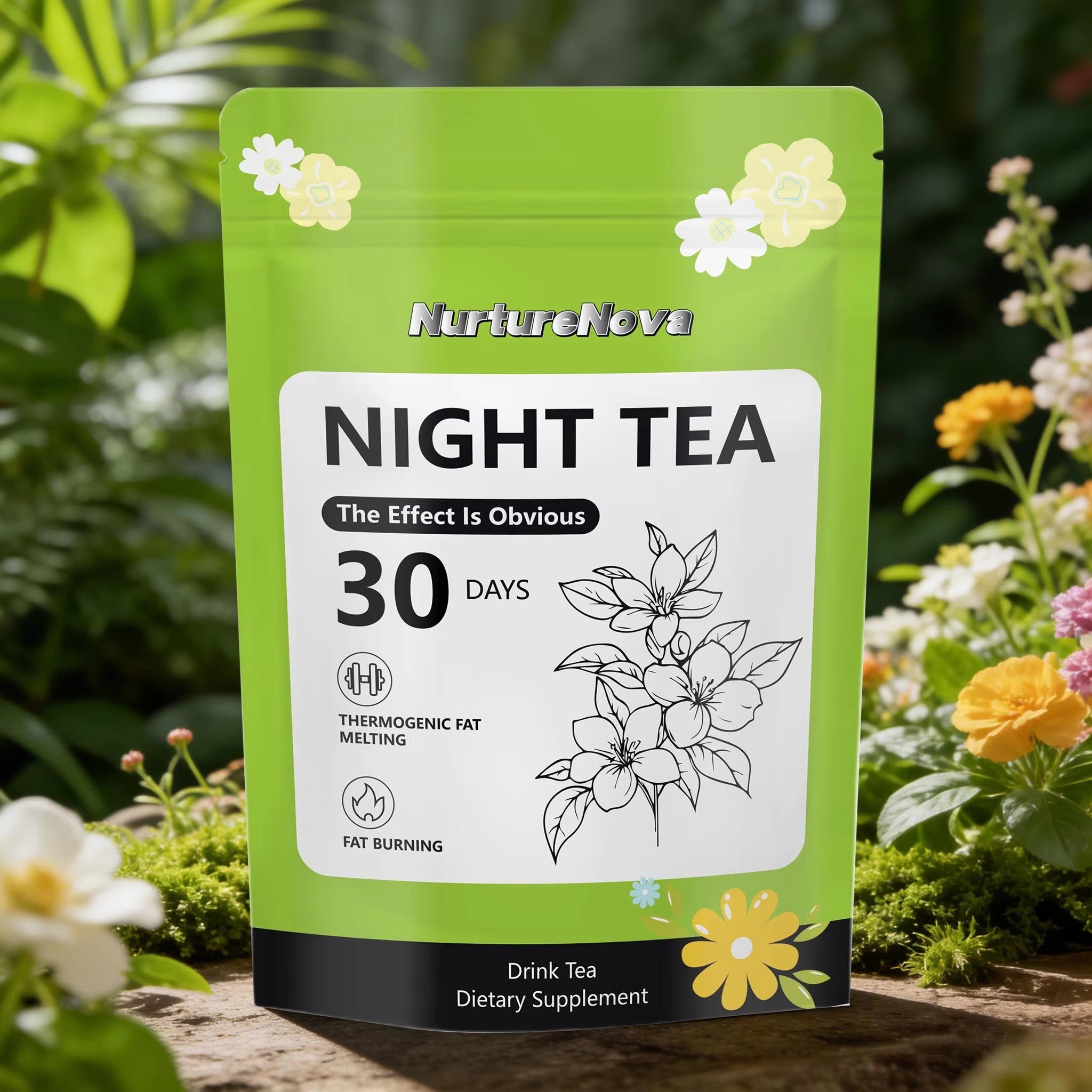 30 Days Night Slimming Tea - Thermogenic Fat Burning | 30 Bags | Dropship