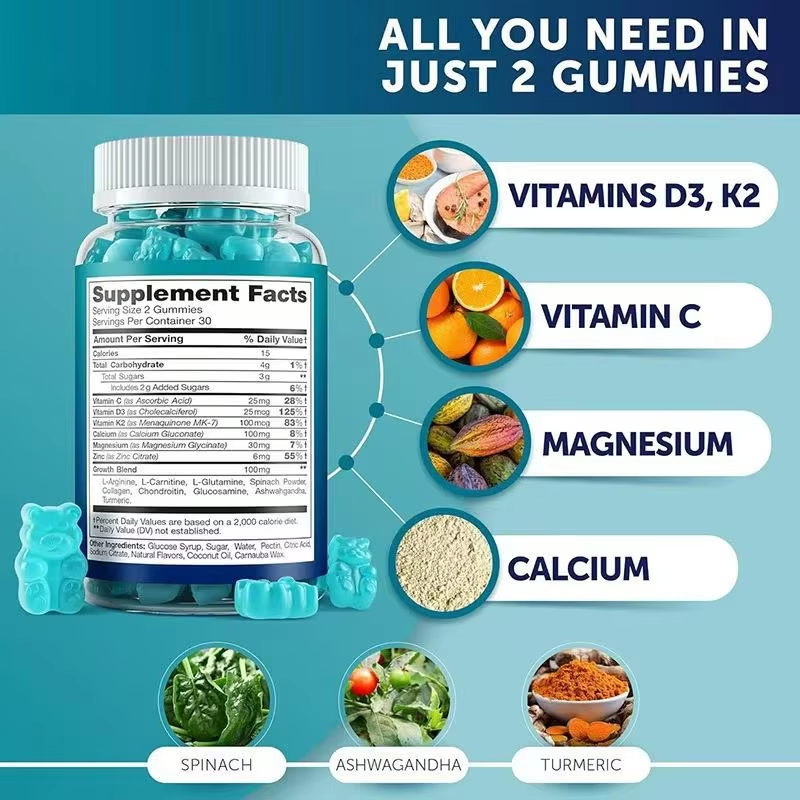 Height Growth Gummies - Bone Health & Growth Support |60 Count|Dropship