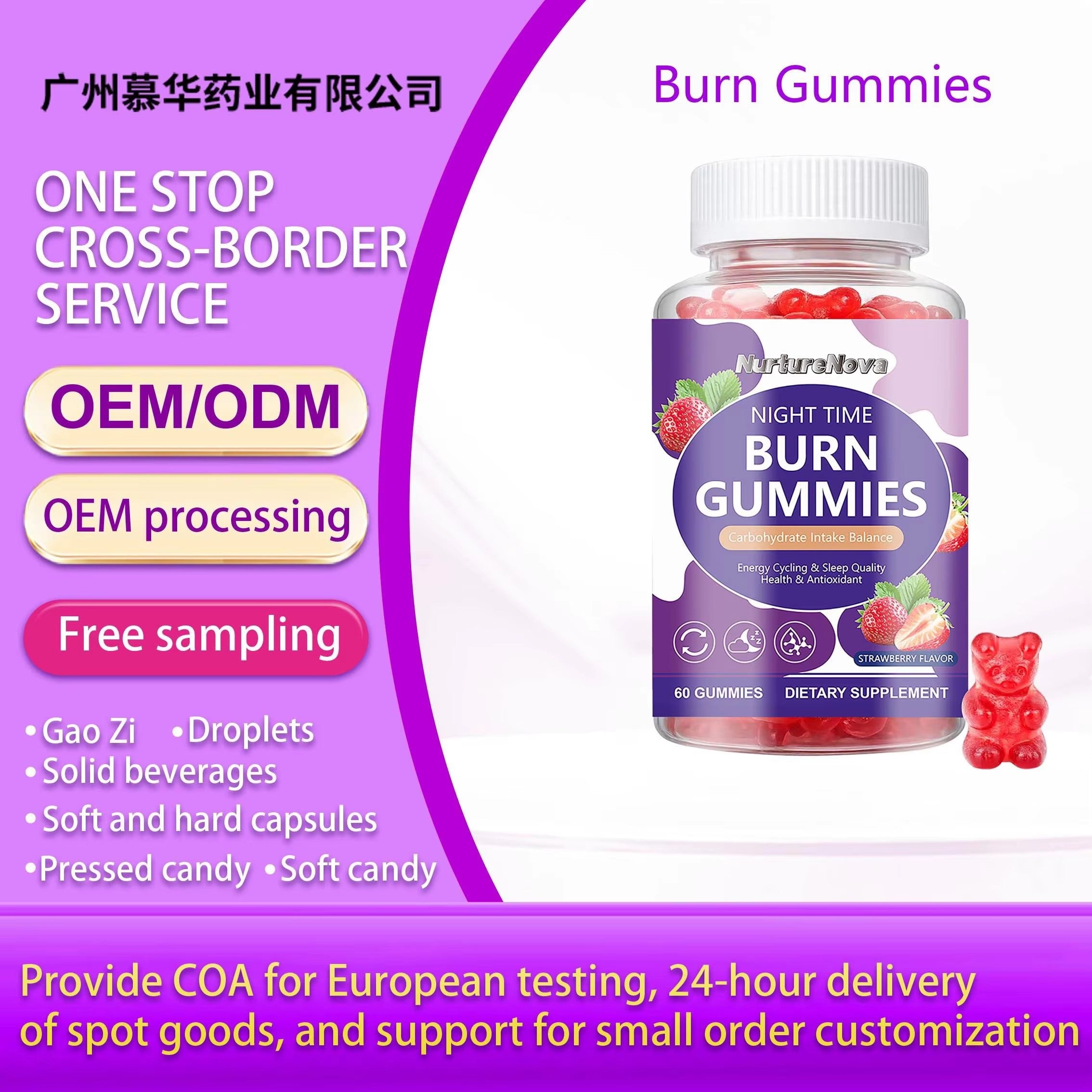 Night Time Burn Gummies - Energy & Sleep Support | 60 Gummies | Dropship