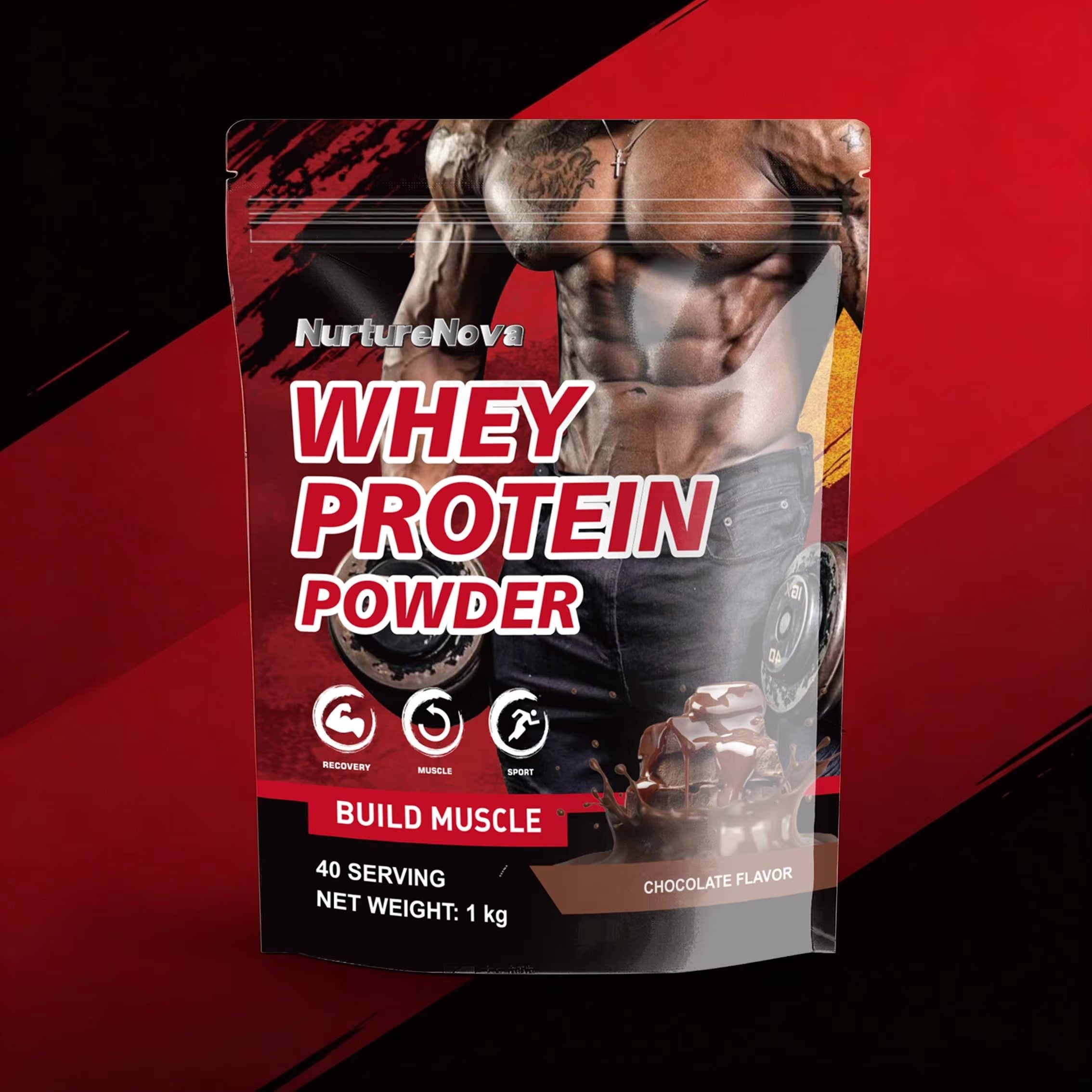 Chocolate Whey Protein Powder - Build Muscle | 1kg |Dropship