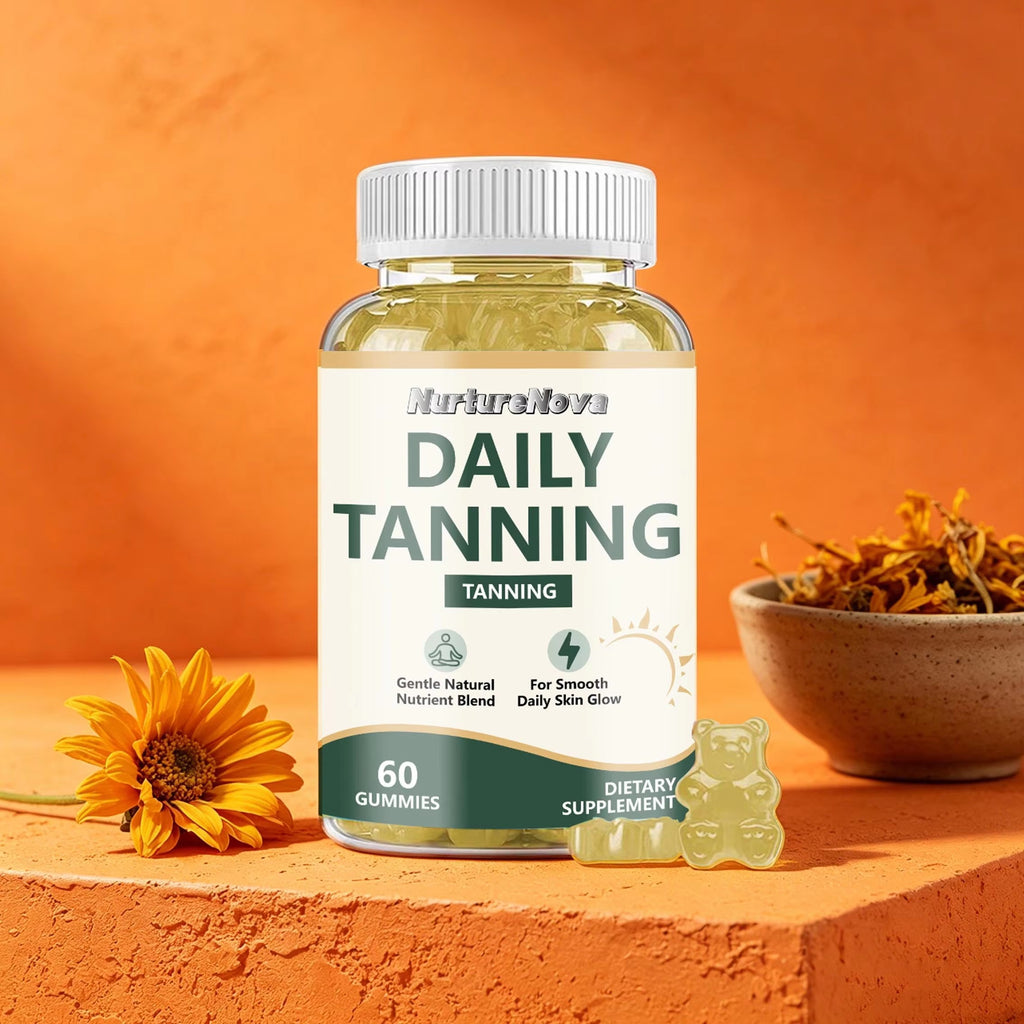 Daily Tanning Gummies - Natural Skin Glow Support |60 Gummies|Dropship