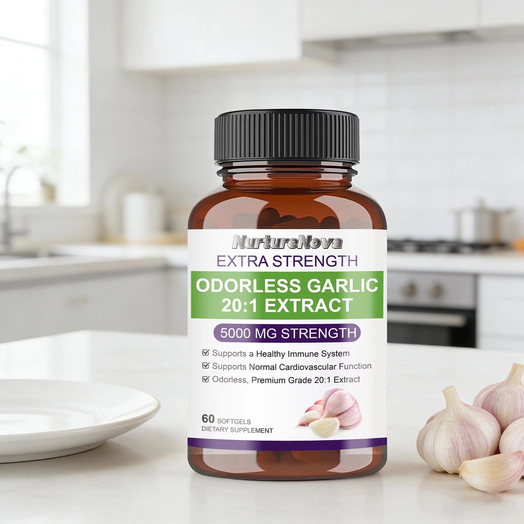 Odorless Garlic 20:1 Extract Softgels - Cardiovascular Health |60 Softgels|Dropship