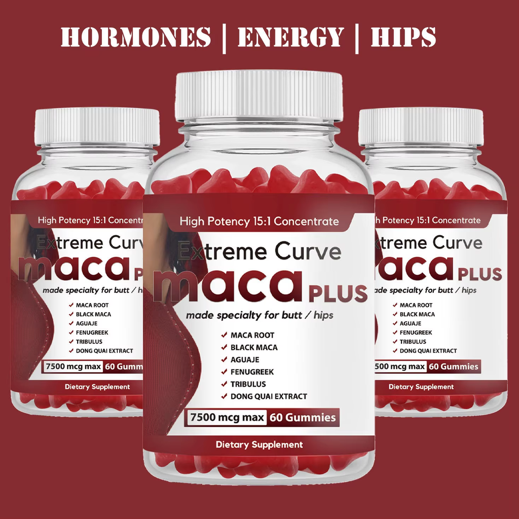 Maca Plus Gummies - Butt & Hips Curve Support | 7500mcg 60 Gummies | Dropship