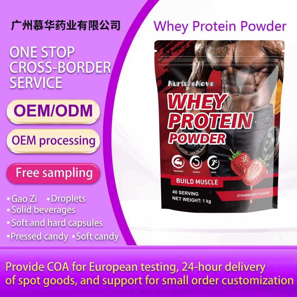 Strawberry Whey Protein Powder - Build Muscle | 1kg | Dropship