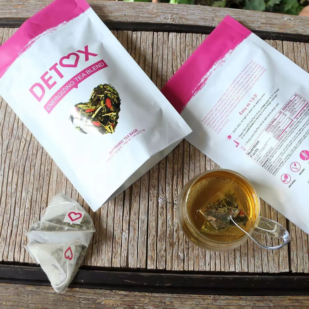 Peach Detox Energizing Tea - Body Cleanse Support |28 Bags|Dropship