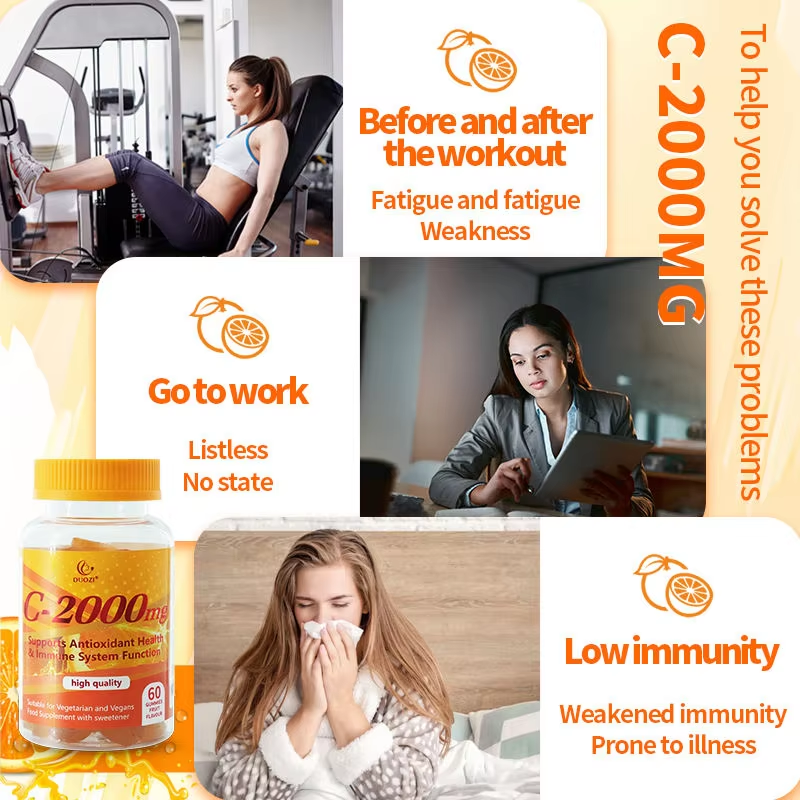 Vitamin C Gummies - Immune & Skin Health Support| 60ct Fruit Flavor  | Dropship