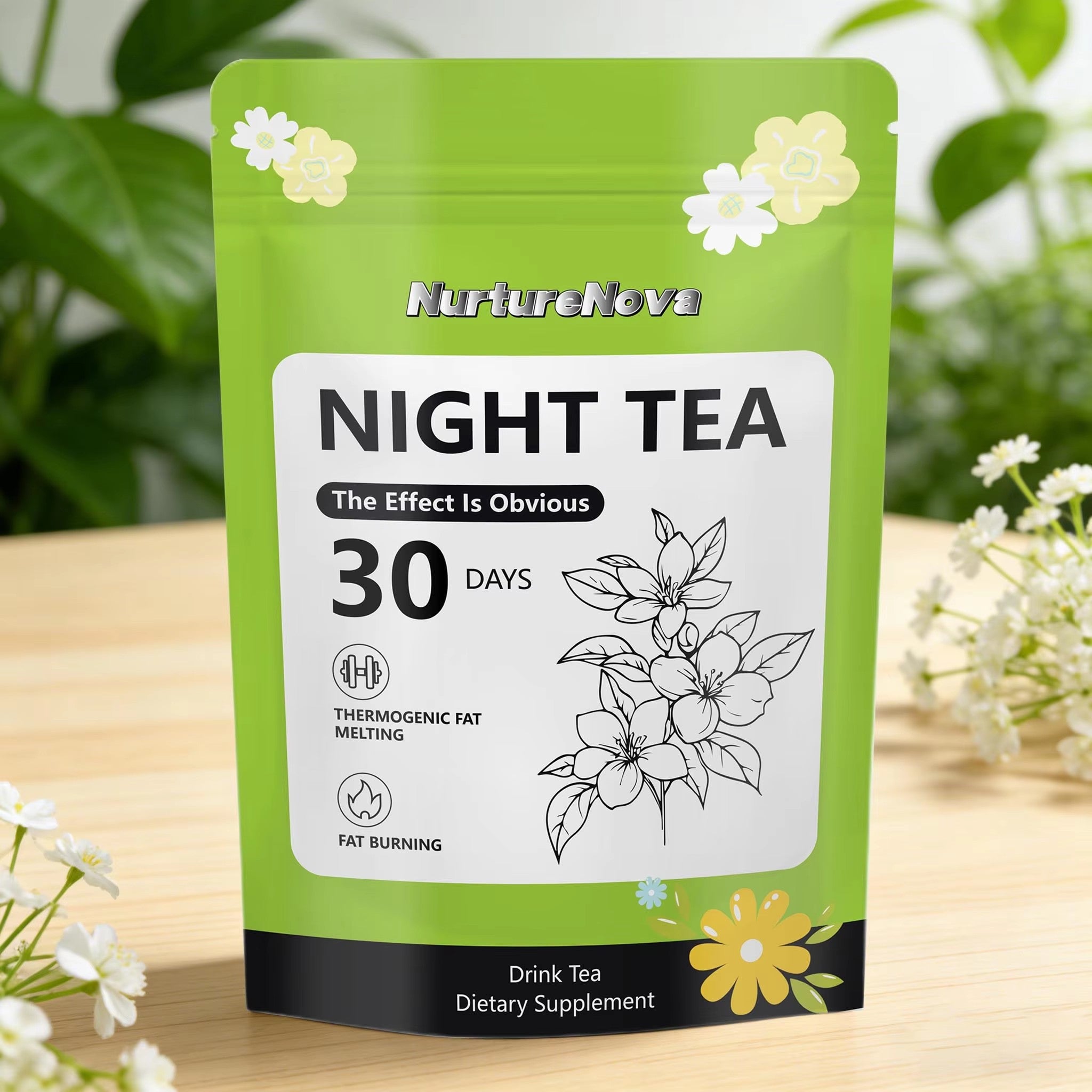 30 Days Night Slimming Tea - Thermogenic Fat Burning | 30 Bags | Dropship