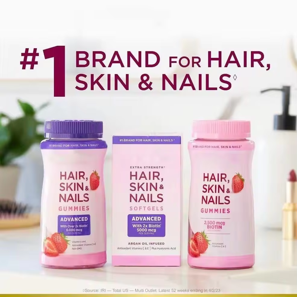 Hair Skin & Nails Gummies-Healthy Hair Skin & Nail Growth|80ct|Dropship
