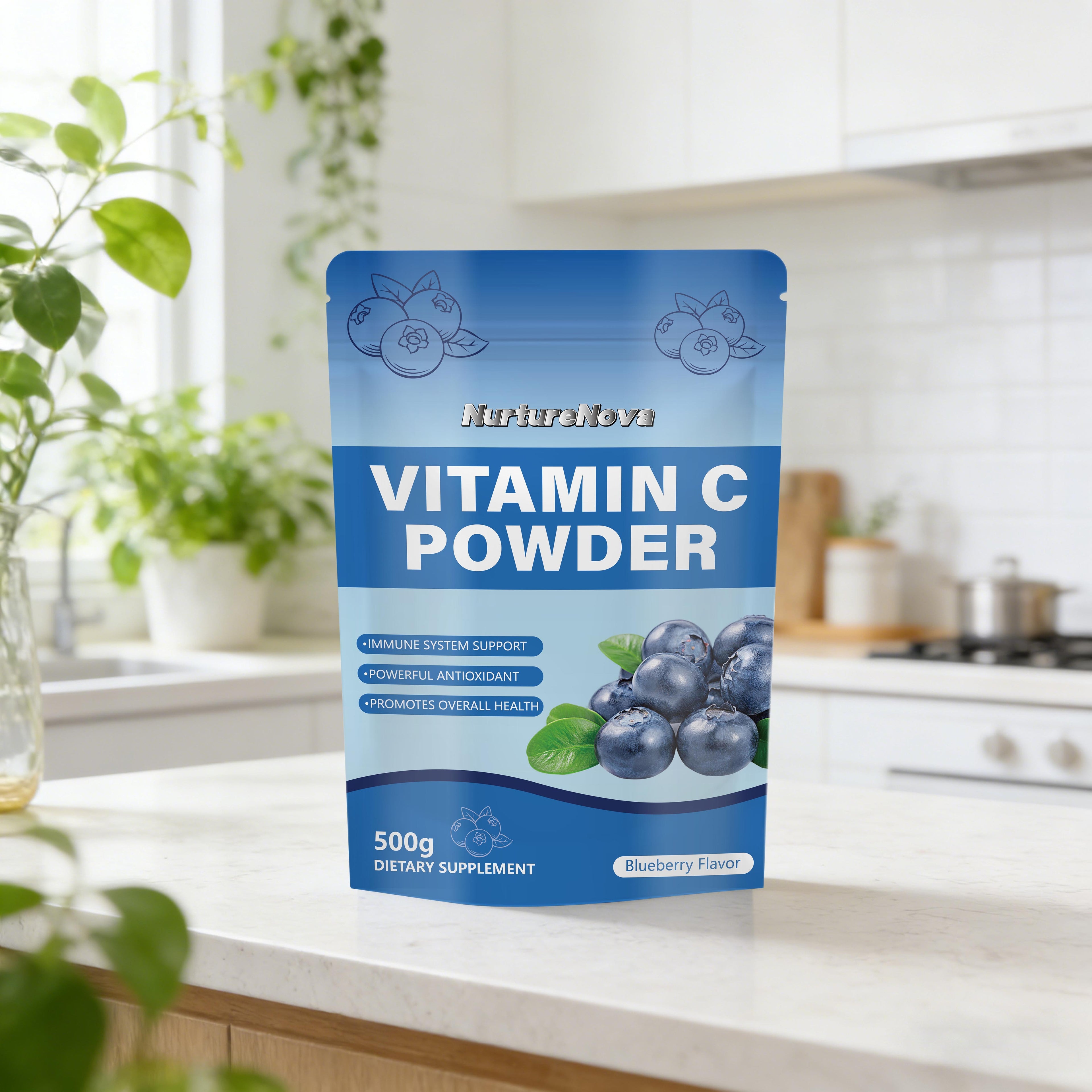 Blueberry Vitamin C Powder - Immune & Antioxidant Support | 500g | Dropship