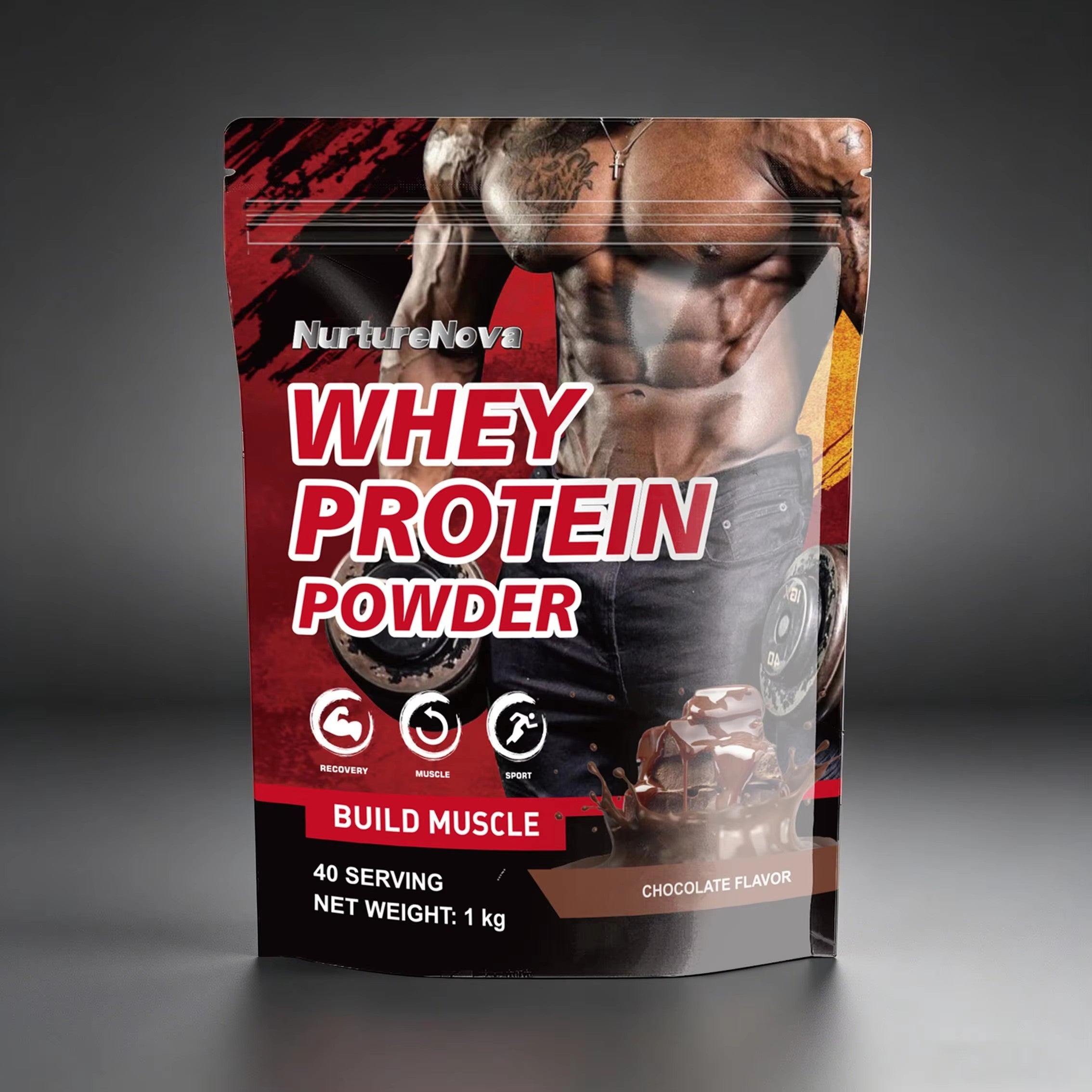 Chocolate Whey Protein Powder - Build Muscle | 1kg |Dropship