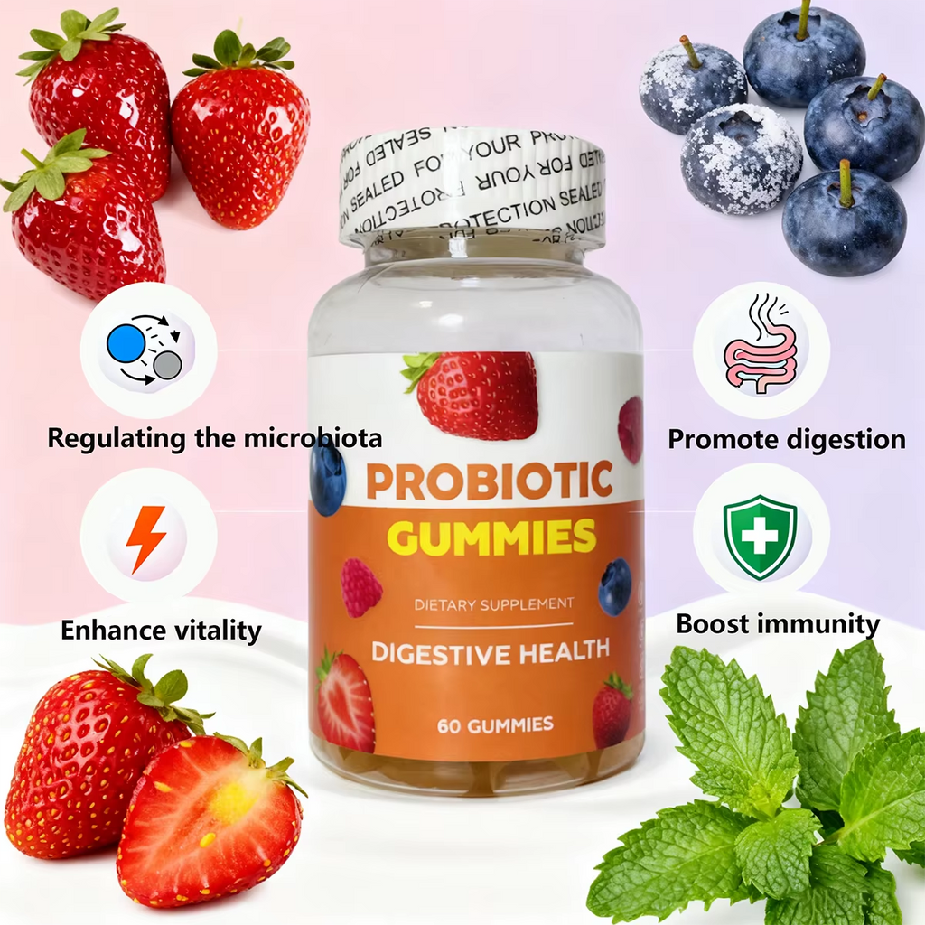 Probiotic Gummies Berry Flavor | 60ct | Dropship