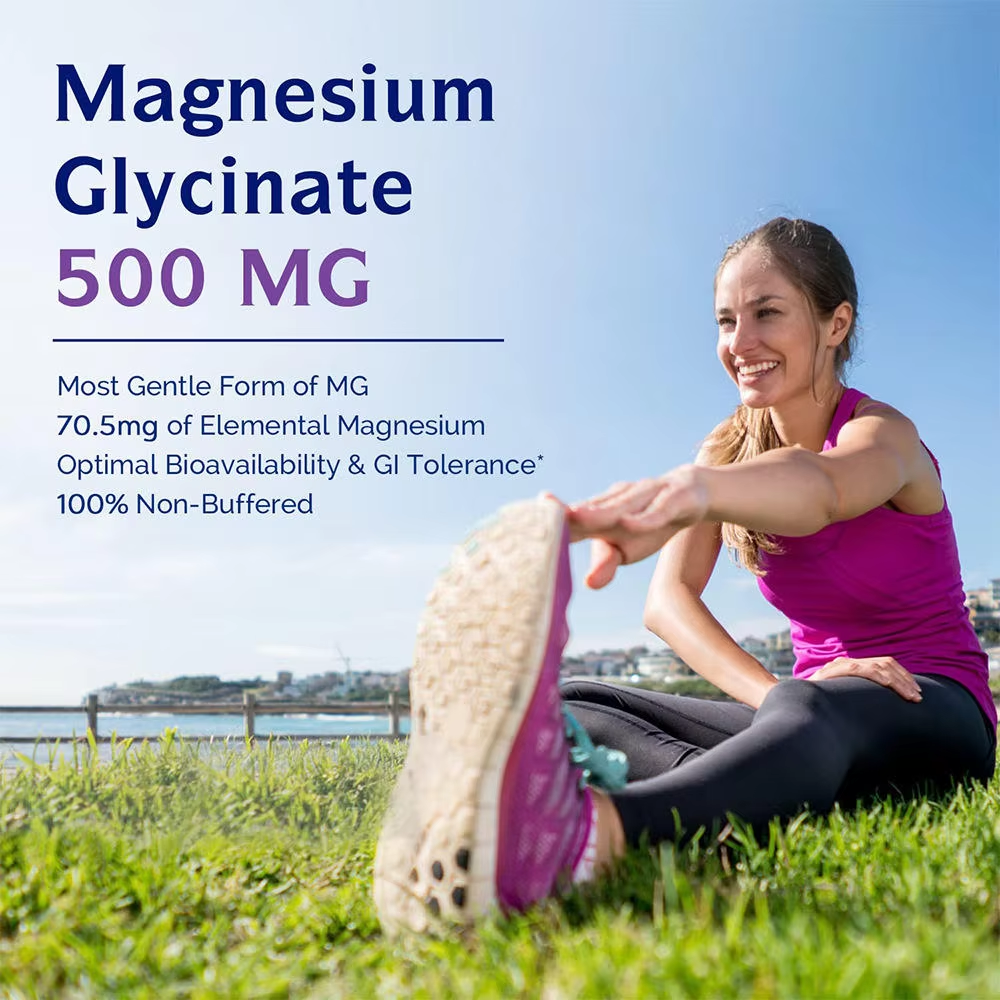 Magnesium Glycinate Capsules - Support Heart Health |60 Veg Caps|Dropship