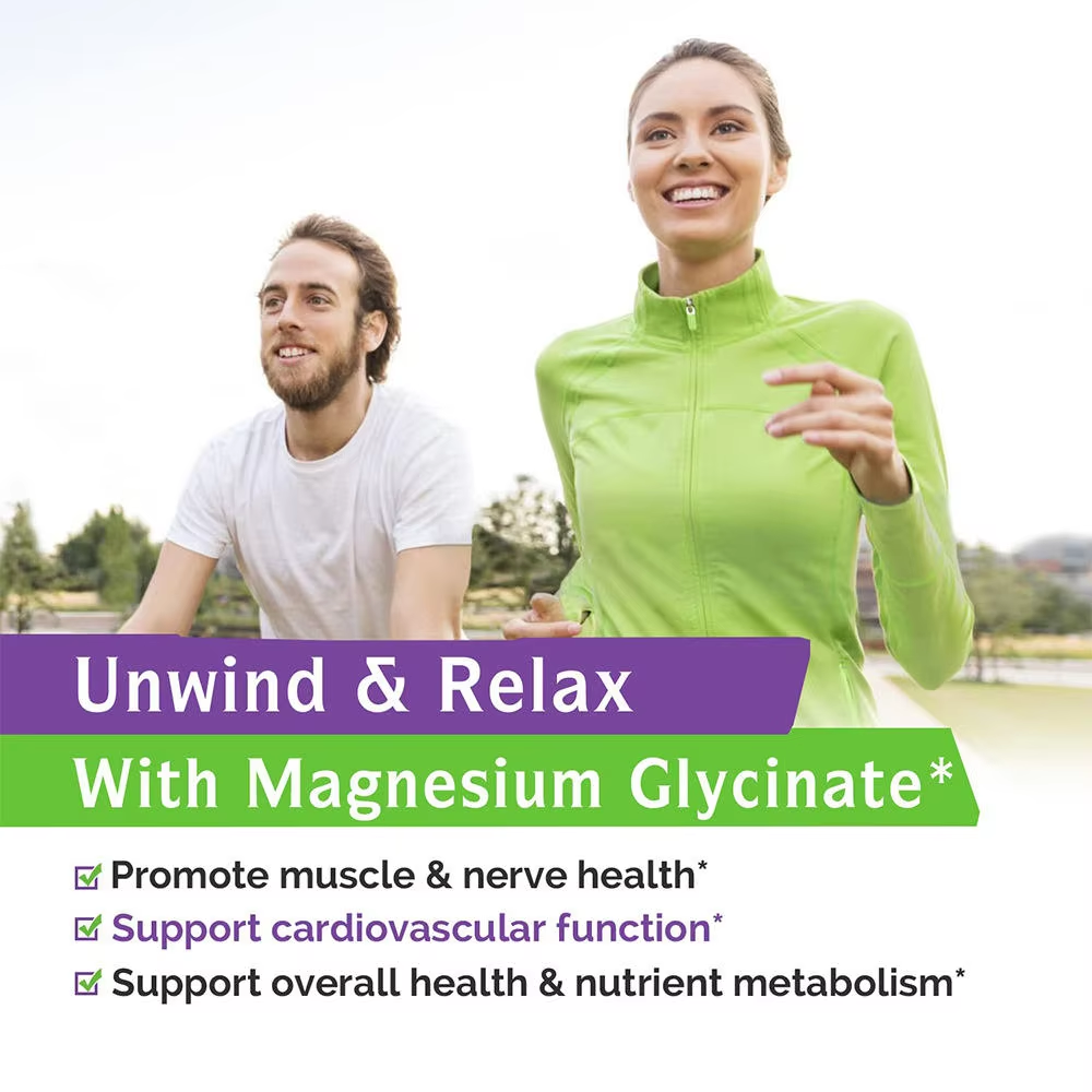 Magnesium Glycinate Capsules - Support Heart Health |60 Veg Caps|Dropship