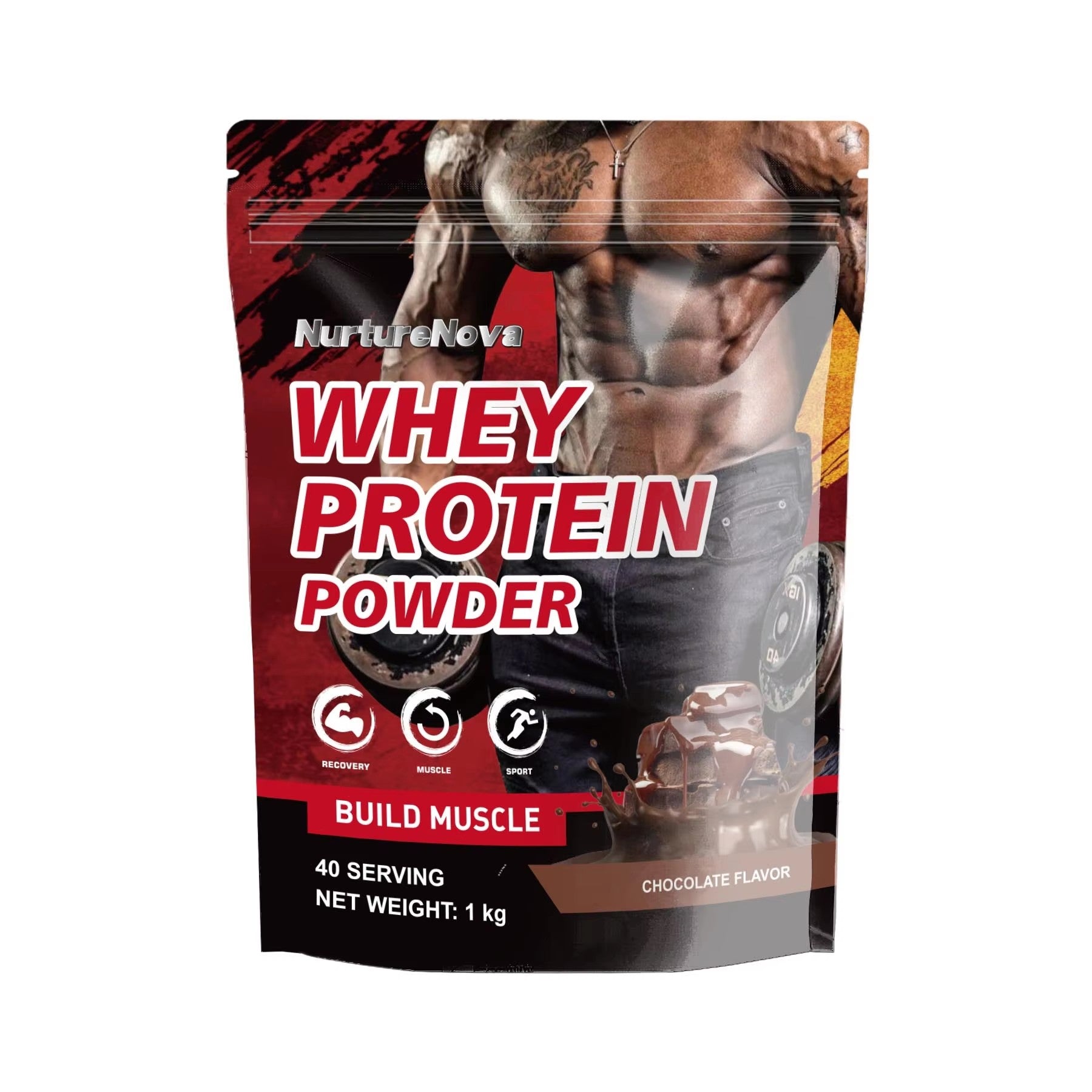 Chocolate Whey Protein Powder - Build Muscle | 1kg |Dropship
