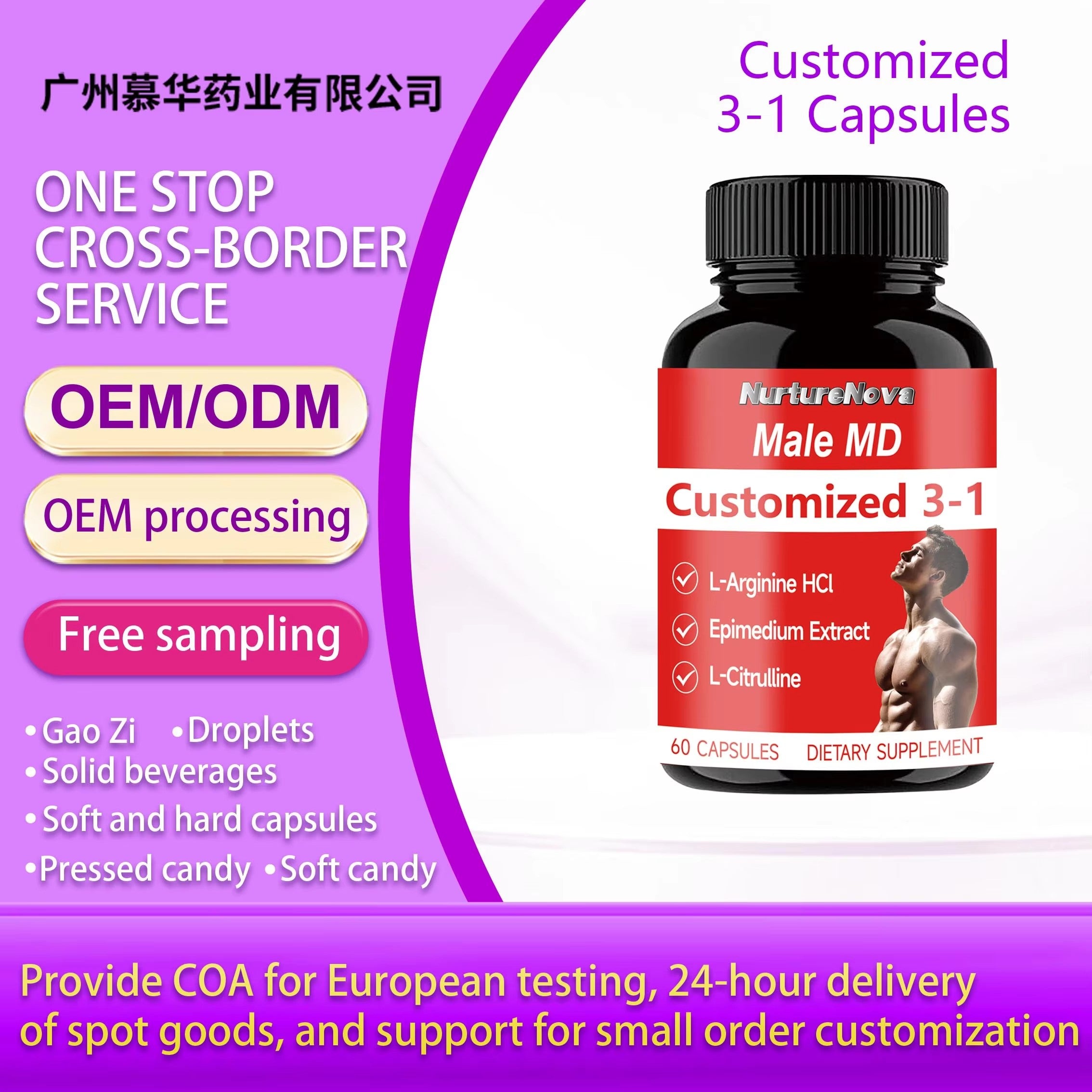 Male MD 3-in-1 Capsules-Men's Health|60ct|Dropship