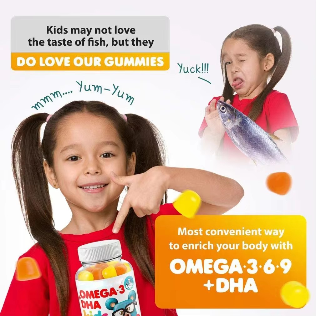 Kids Omega 3 Gummies - Health Support |90 Vegetarian Gummies| Dropship