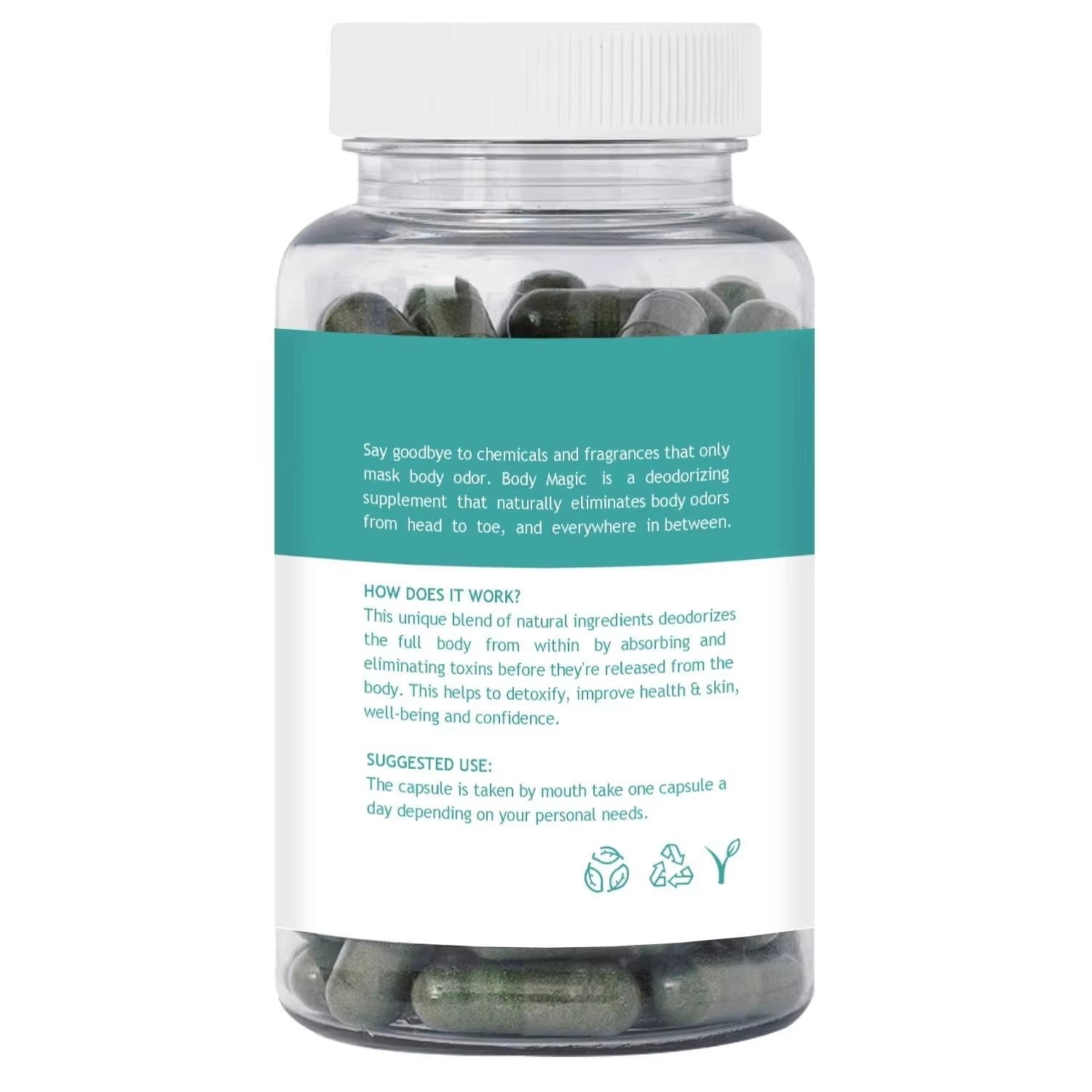 Natural Body Odor Capsules - Fresh Scent & Odor Control | 30ct | Dropship