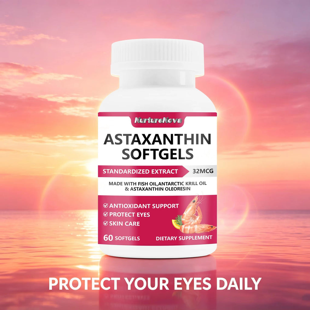 Astaxanthin Softgels - Eye & Skin Care Support |60 Softgels|Dropship