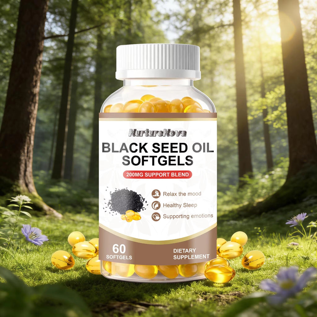 Black Seed Oil Softgels-Support Mood & Healthy Sleep|60ct|Dropship