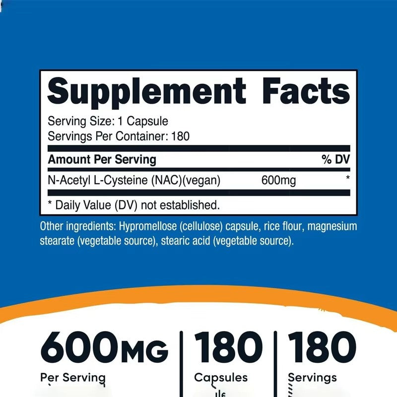 NAC N-Acetyl L-Cysteine Capsules - Antioxidant Support | 60 Count | Dropship