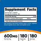 NAC N-Acetyl L-Cysteine Capsules - Antioxidant Support | 60 Count | Dropship