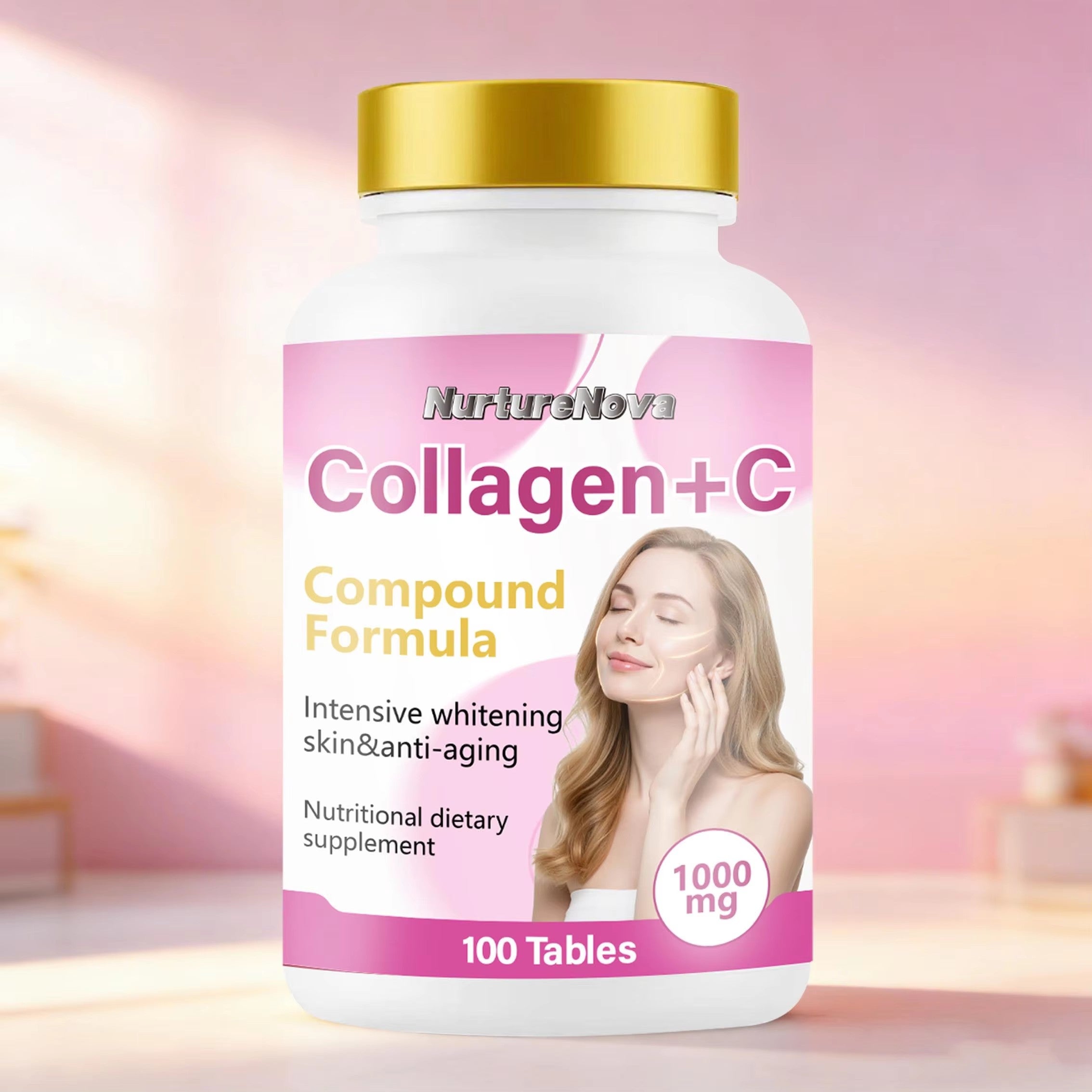 Collagen+C Tablets - Skin Whitening & Anti-Aging | 100ct | Dropship