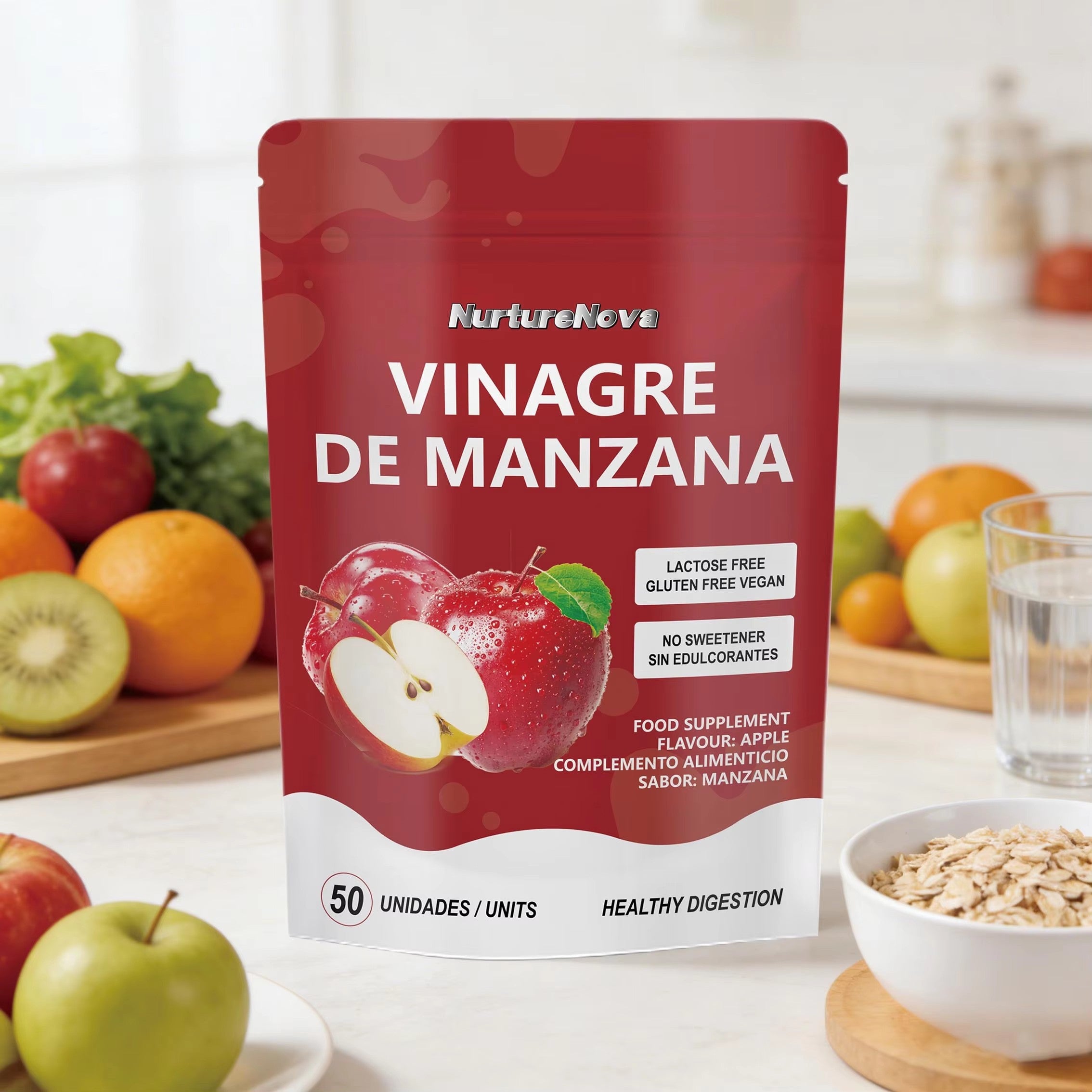 Apple Cider Vinegar Supplement - Vegan Digestion Support | 50 Units | Dropship